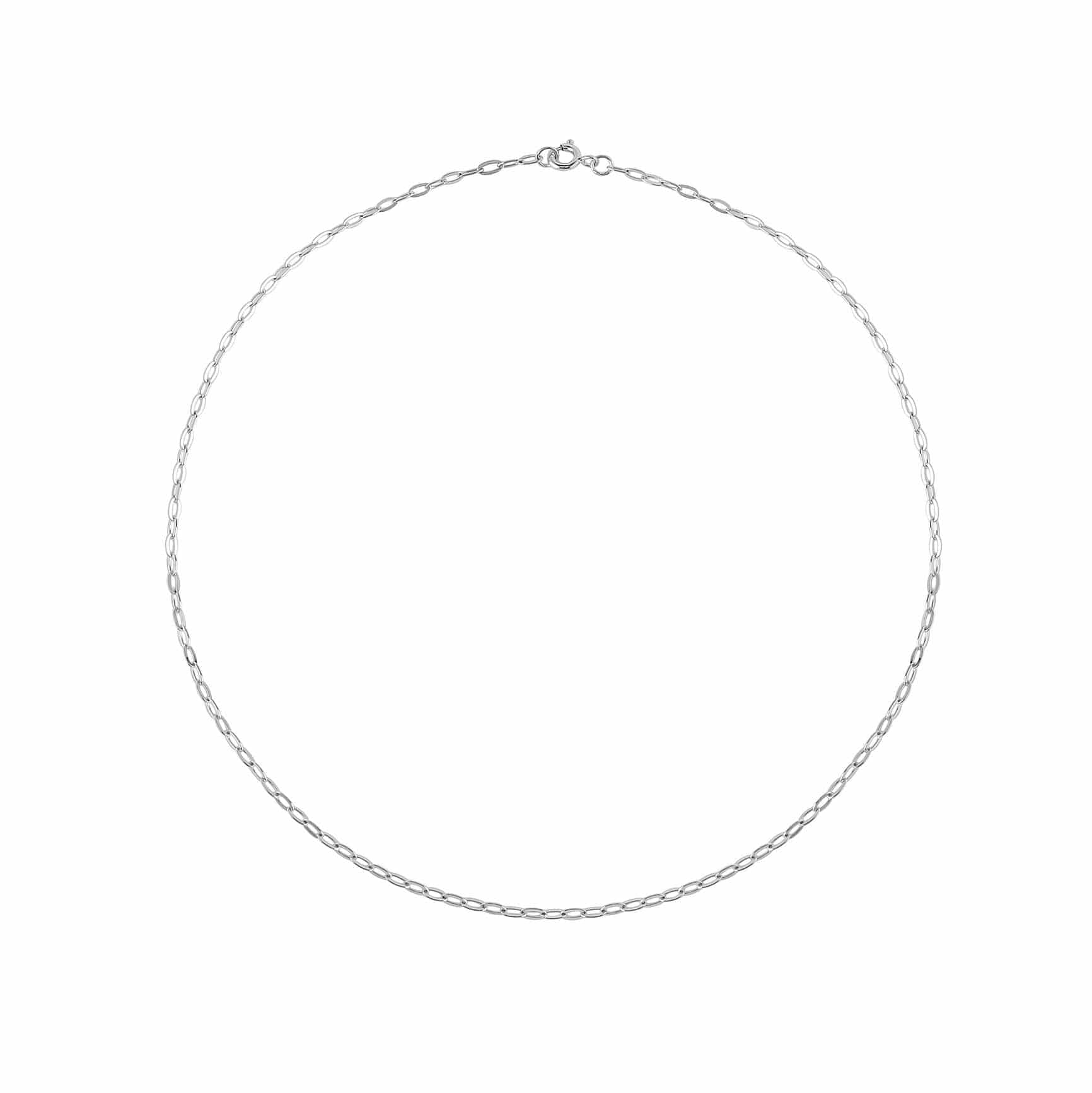 silver necklace with short link