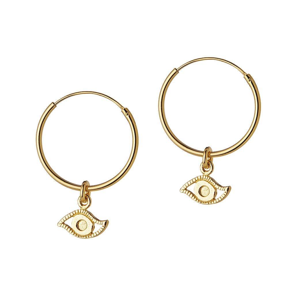 gold plated hoops eye 18MM