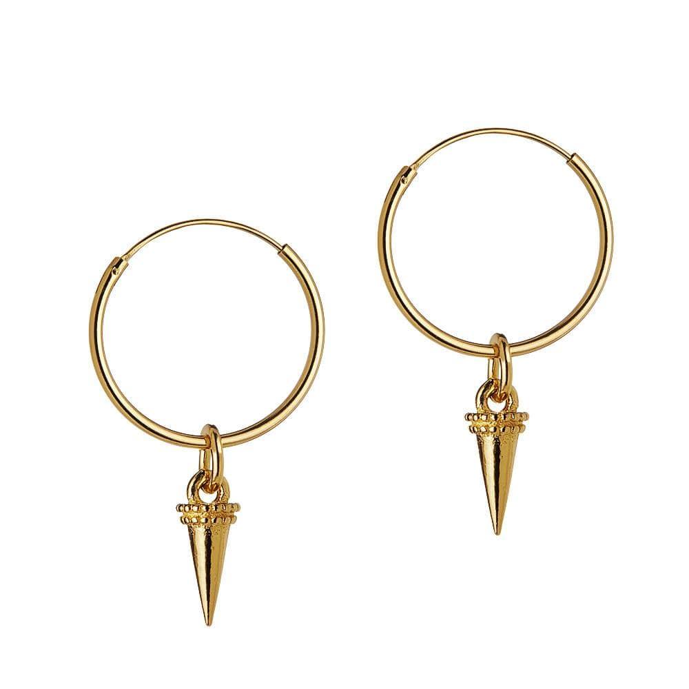 gold plated hoops horn 18MM