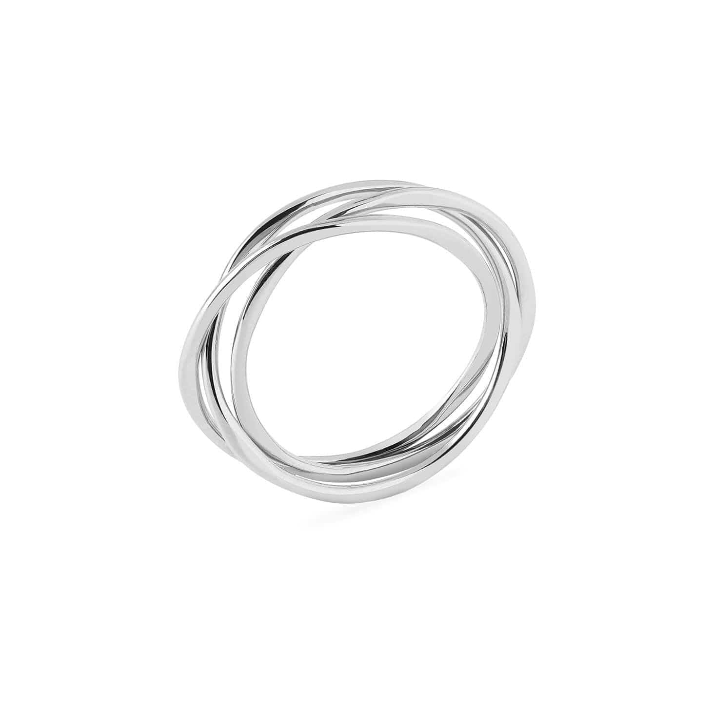 silver set of three rings