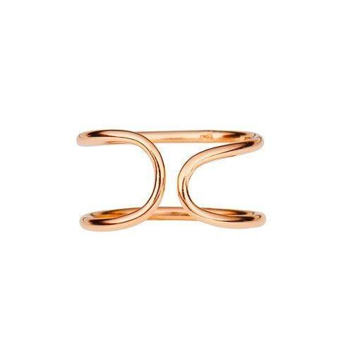 Pink Rosé Plated Cuff Ring