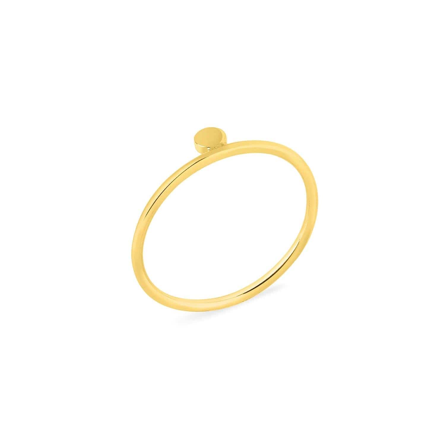 gold plated floating round ring