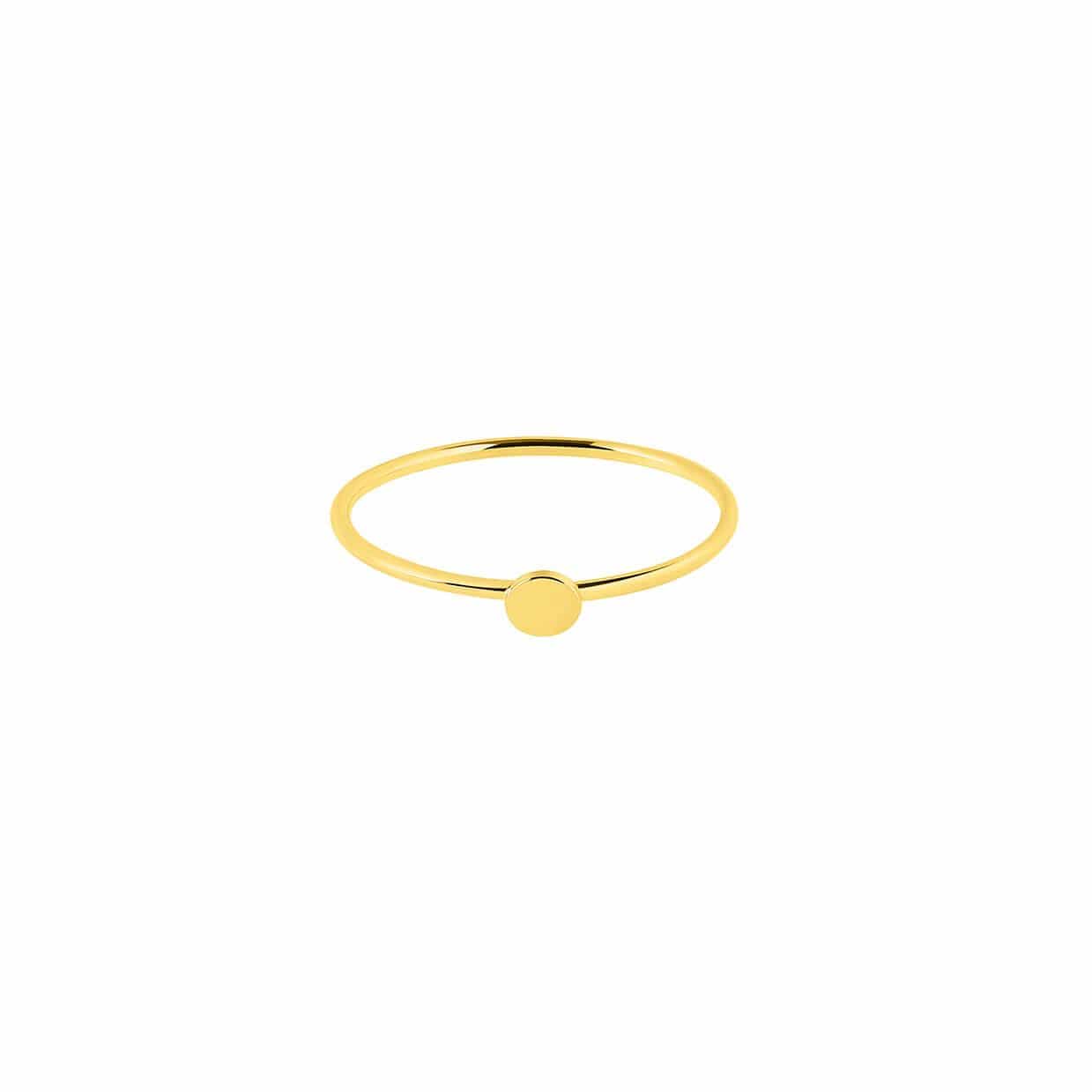 gold plated ring with small circle