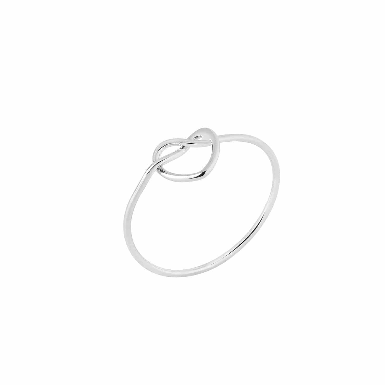 silver braided heart ring