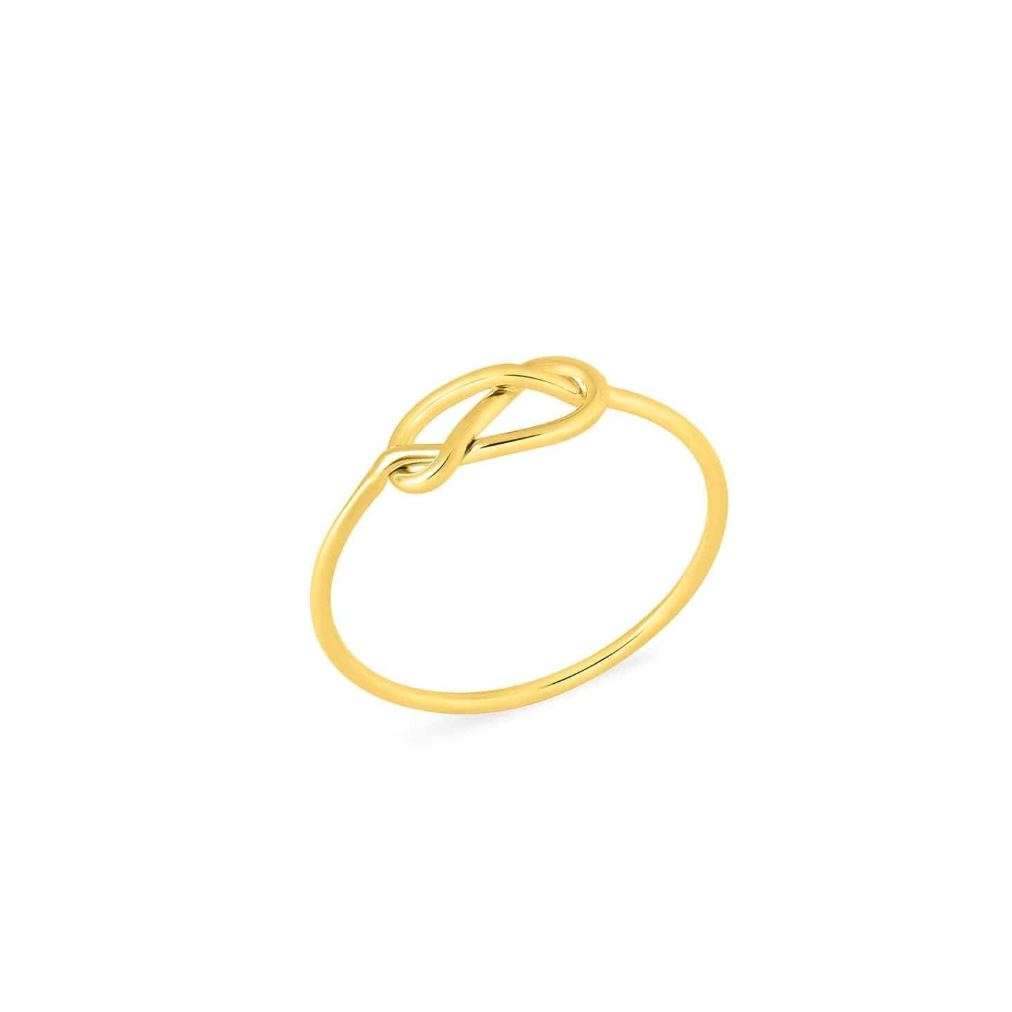 gold plated knot ring