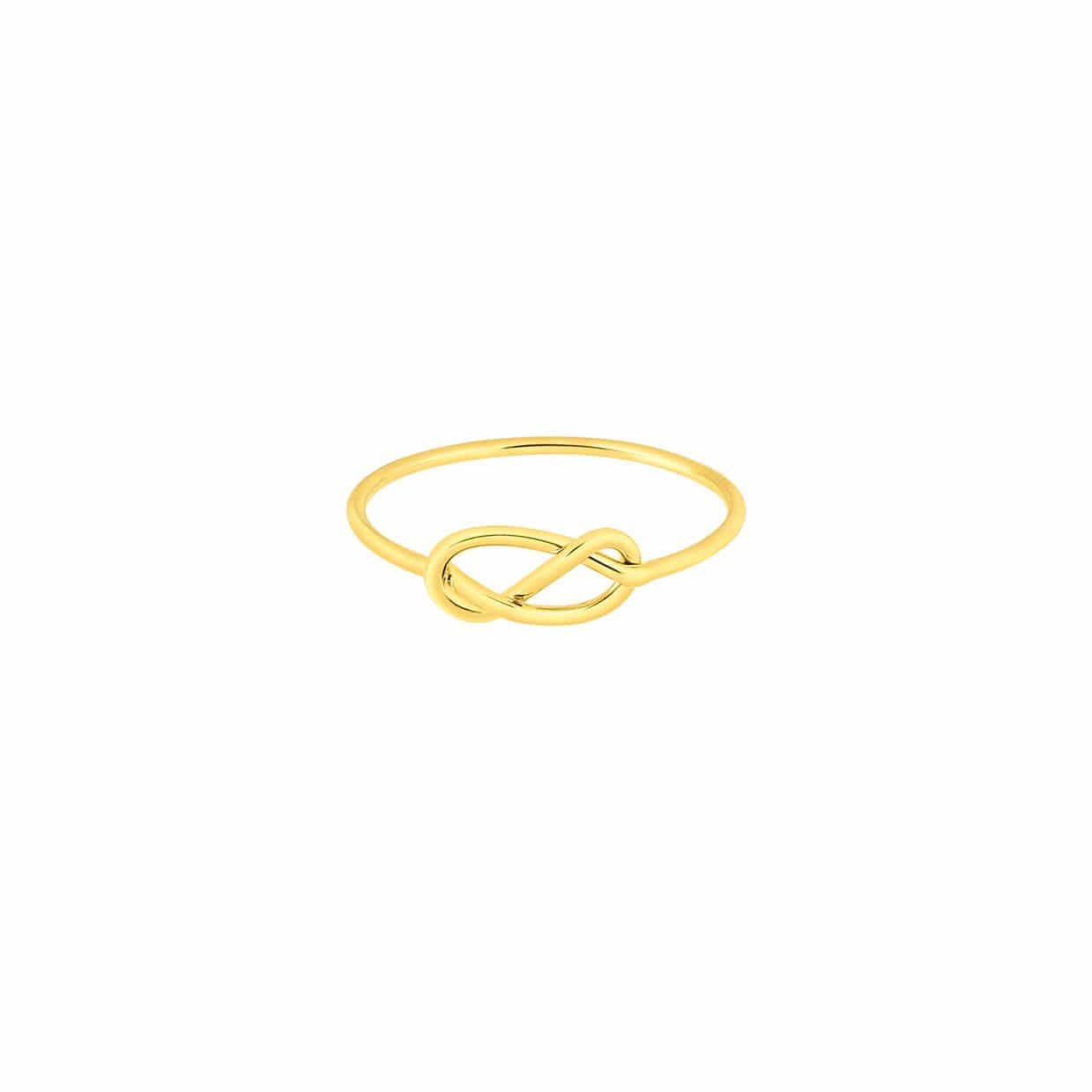 gold plated knot ring