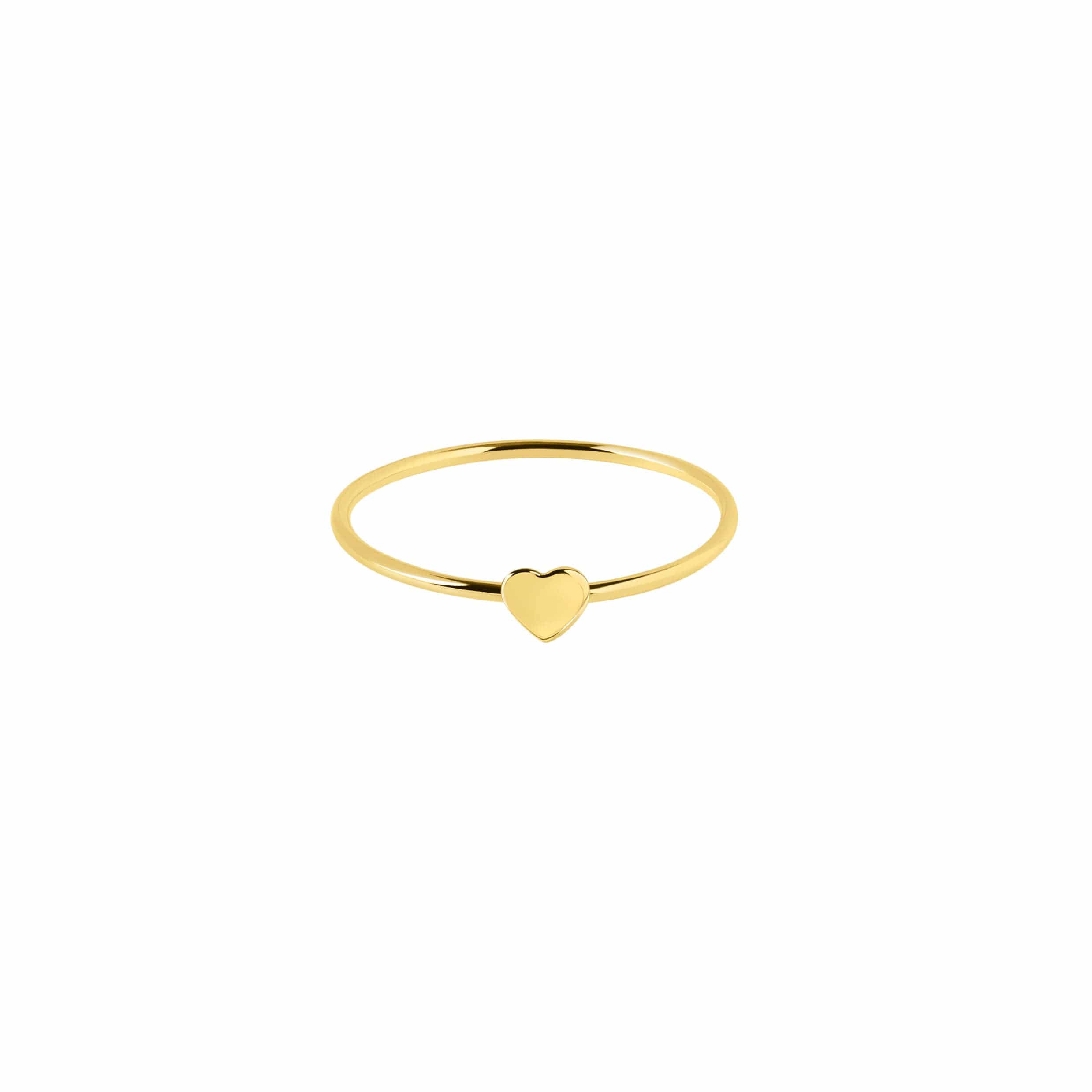 gold plated 925 silver small heart ring