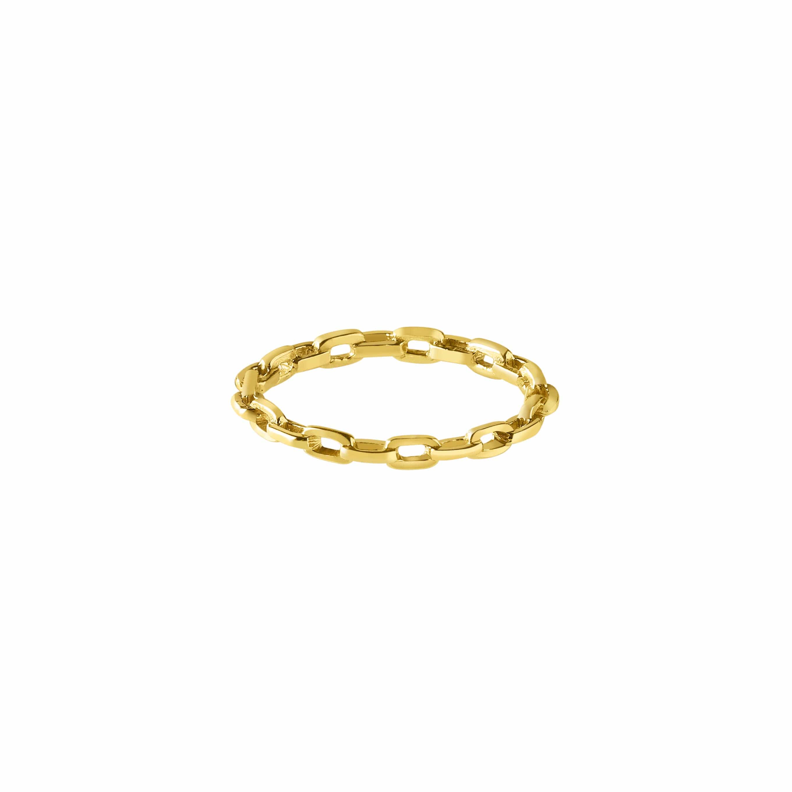 Gold Plated Silver Chain Ring