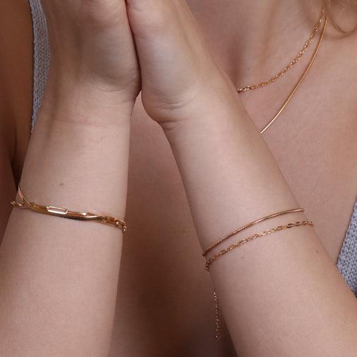 model Gold Plated Bracelet Short Link